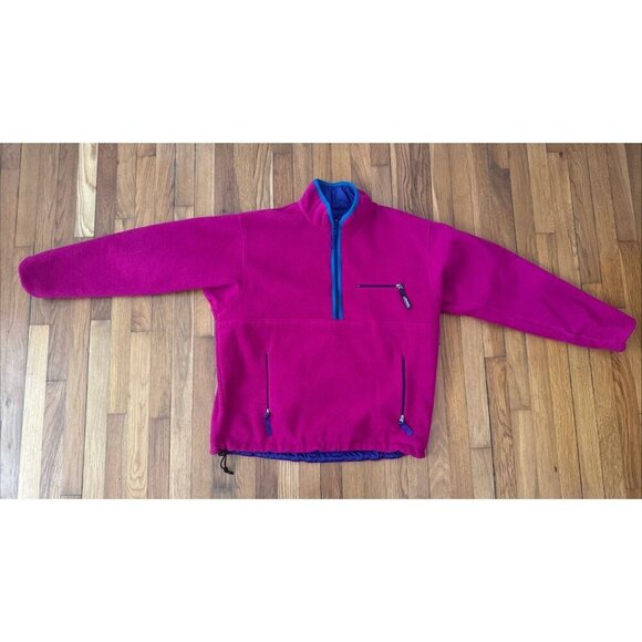 Vintage 90s Patagonia Glissade Reversible Synchilla Jacket Purple/ Green Size L - Picture 4 of 7